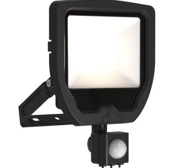 Ansell Lighting ACAE30 1 CW B PIR  Calinor EVO 30W 4000K Black LED Floodlight with PIR Online Hot Sale