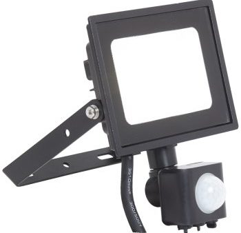 Ansell Lighting AEDELED10 CW PIR  Eden 10W 4000K Black LED Floodlight with PIR For Cheap