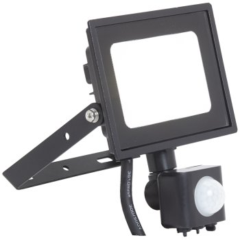 Ansell Lighting AEDELED10 WW PIR  Eden 10W 3000K Black LED Floodlight with PIR For Cheap