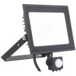 Ansell Lighting AEDELED50 WW PIR  Eden 50W 3000K Black LED Floodlight with PIR Online now