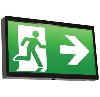 Ansell Lighting AENLED LI 3M ST B  EndLED Black 2.5W Maintained Non-Maintained Lithium Exit Sign Sale