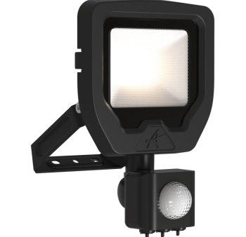 Ansell Lighting ACAE10 1 CW B PIR  Calinor EVO 10W 4000K Black LED Floodlight with PIR Online now