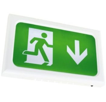 Ansell Lighting AENLED 3M W ST  Encore White 2.6W Maintained Non-Maintained Self-Test LED Exit Sign Hot on Sale