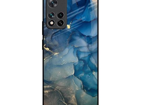 Blue Cool Marble Glass Case for Mi 11i Hot on Sale