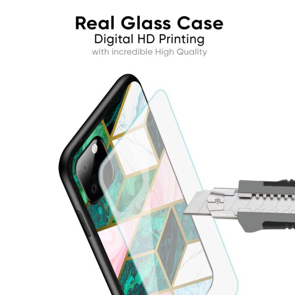 Seamless Green Marble Glass Case for Mi 11i For Sale