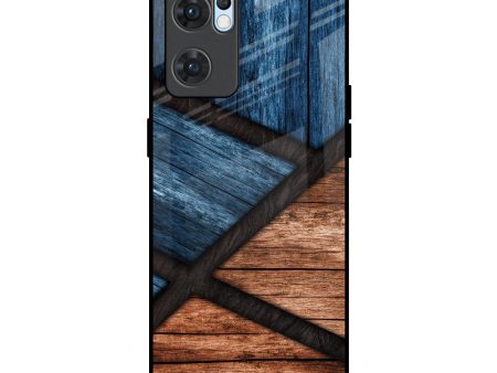 Wooden Tiles Glass Case for Oppo Reno7 5G Discount