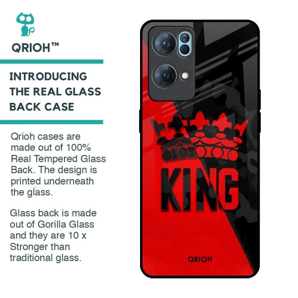 I Am A King Glass Case for Oppo Reno7 Pro 5G Fashion