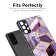 Purple Rhombus Marble Glass Case for Mi 11i Supply