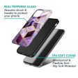 Purple Rhombus Marble Glass Case for Mi 11i Supply