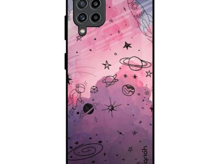 Space Doodles Glass Case for Samsung Galaxy M32 Sale