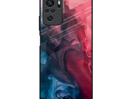 Blue & Red Smoke Glass Case for Redmi Note 10S Online