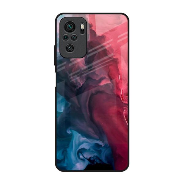 Blue & Red Smoke Glass Case for Redmi Note 10S Online