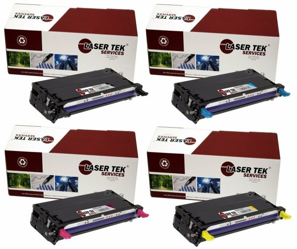 4 Pack Compatible Xerox Phaser 6280 Toner Cartridge Replacements for the Xerox 106R01395, 106R01392, 106R01393, 106R01394 (Black, Cyan, Magenta, Yellow) Supply