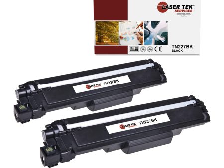 2 Pack Brother TN-227 Black HY Compatible Toner Cartridge | Laser Tek Services For Sale