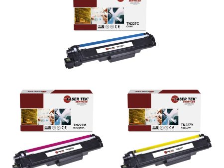 3 Pack Brother TN-227 CYM HY Compatible Toner Cartridge | Laser Tek Services Online