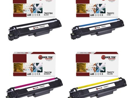 4 Pack Brother TN-227 BCYM HY Compatible Toner Cartridge | Laser Tek Services Online Sale