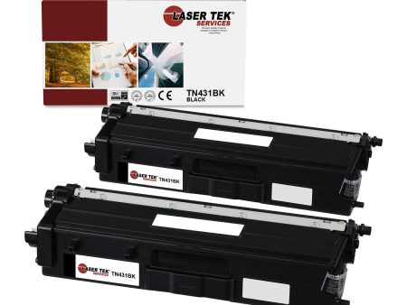 2 Pack Brother TN-431 Black Compatible Toner Cartridge | Laser Tek Services Discount