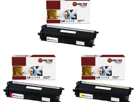 3 Pack Brother TN-431 CYM Compatible Toner Cartridge | Laser Tek Services Online Sale