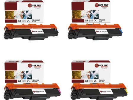 4 Pack Brother TN-223 BCYM Compatible Toner Cartridge | Laser Tek Services For Sale