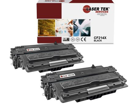 2 Pack HP 14X CF214X Black Compatible High Yield Toner Cartridge | Laser Tek Services Discount