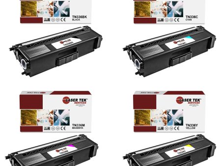 4 Pack Brother TN-336 BCYM HY Compatible Toner Cartridge | Laser Tek Services Online now